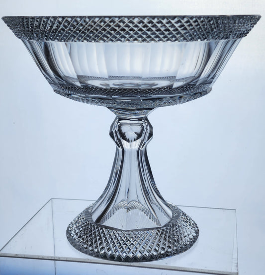Signed Libbey cut glass compote ABP antique Auction