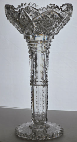 ABP cut glass vase antique bob36