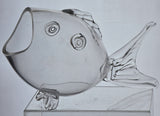 Vintage Opened mouth glass fish