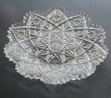 Signed Hawkes  American Brilliant Period hand Cut mouth blown blank 7" dish