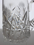 ABP cut glass pitcher American brilliant blown blank hand polished Bob30