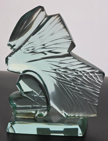 Hand crafted art glass Indian sculpture