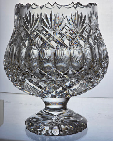 Hand Cut glass centerpiece signed Heritage crystal Ireland