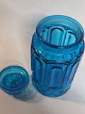 LE Smith glass blue moon and stars extra large canister