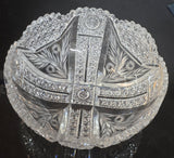 ABP cut glass bowl American brilliant period 1886 -1915 bob60