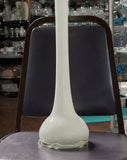 Tall glass white vase - 27.75" high