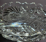 ABP cut glass low bowl American brilliant auc101