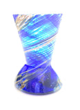 Blue art glass vase Victor Alexander Poland