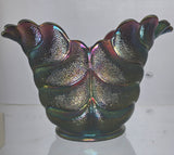 L E Smith Glass oval purple deep bowl/vase