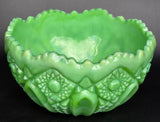 L.E Smith Glass Jadeite Quintec bowl