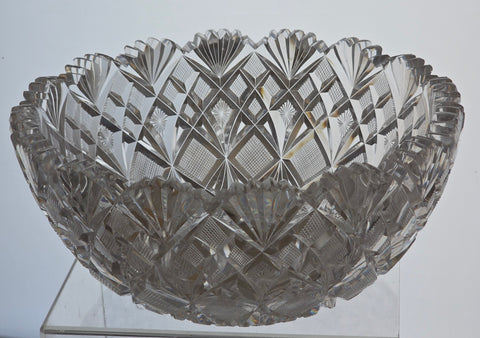 L. Straus American Brilliant Period hand Cut Glass 14 lbs abp