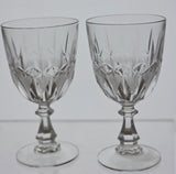 2 Hand Cut glass wines stemware