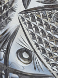 ABP cut glass Fry triangle bowl American