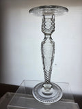 Pair Signed Hawkes hand Cut Glass candle sticks Antique
