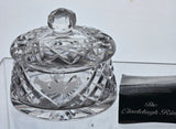 Galway crystal Signed Claddagh covered box