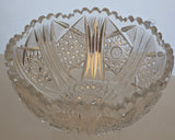 ABP cut glass blown blank bowl American brilliant period 1886 -1915 bob46