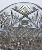 ABP cut glass Fry triangle bowl American