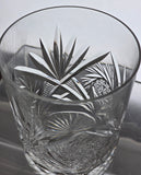 4 Crystal Cut Glass DOR pinwheel tumbler antique