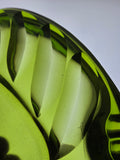 LE Smith glass one of a kind green kidney ashtray