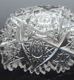 ABP cut glass square dish American brilliant period 1886 -1915 bob71