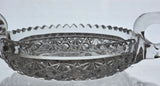 ABP cut glass 2 handled. dish American brilliant period 1886 -1915 bob61