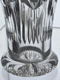 Hand cut glass small vase