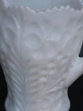 L.E Smith Glass milk Glass Tiger lily pitcher