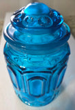 LE Smith glass bluemoon and stars large canister