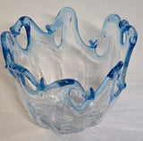 Art glass blue bowl