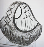 Hand cut large crystal basket 10.5 lbs