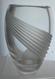 Lenox Glass heavy vase Lenox USA crystal Windswept Signed