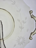 Lancaster Glass Co. Yellow Jubilee serving plate