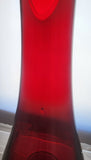 L.E Smith Glass Amberinea swung 20" vase