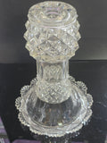 3 part Cut glass vase antique