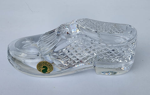 Signed Waterford crystal golf shoe paperweight