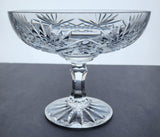 Signed Waterford Hand Cut glass compote Irish Crystal