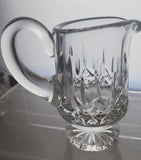 Signed Waterford Lismore crystal sugar and creamer