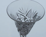 American Brilliant Period Cut Glass Taper glass Antique  Monarch - O'Rourke crystal awards & gifts abp cut glass