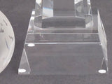 Globe optical GLASS  in hand 7.75" high, Award Gift crystal Gift boxed - O'Rourke crystal awards & gifts abp cut glass