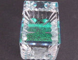 Hand Cut Glass paperweight, crystal, rainbow of color ONE OF A KIND - O'Rourke crystal awards & gifts abp cut glass