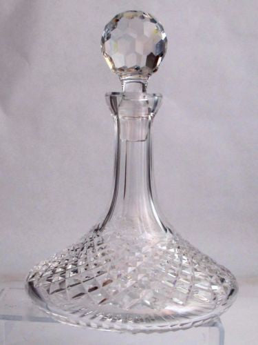 Signed Waterford glass Hand Cut Alana ships  decanter Irish Crystal - O'Rourke crystal awards & gifts abp cut glass