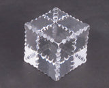 Hand Cut Glass paperweight, notched and prism, optical crystal clear - O'Rourke crystal awards & gifts abp cut glass