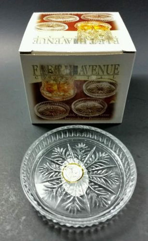 Fifth Ltd Avenue Crystal Portico glass coasters 4 piece - O'Rourke crystal awards & gifts abp cut glass