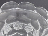 Hand cut old glass pedestal vase  honeycomb - O'Rourke crystal awards & gifts abp cut glass