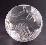 Hand Cut Glass soccer ball award customize paperweight - O'Rourke crystal awards & gifts abp cut glass