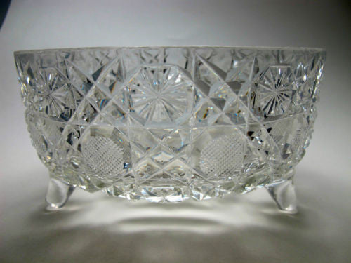 American Brilliant Period Hand Cut Glass Antique Ferner in Harvard Pattern - O'Rourke crystal awards & gifts abp cut glass
