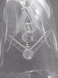 Hand Cut Glass  Masonic bell, 24% lead crystal Made in USA - O'Rourke crystal awards & gifts abp cut glass