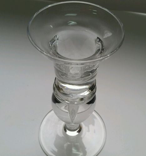 GLASS  candle sticks hand blown air trap - O'Rourke crystal awards & gifts abp cut glass