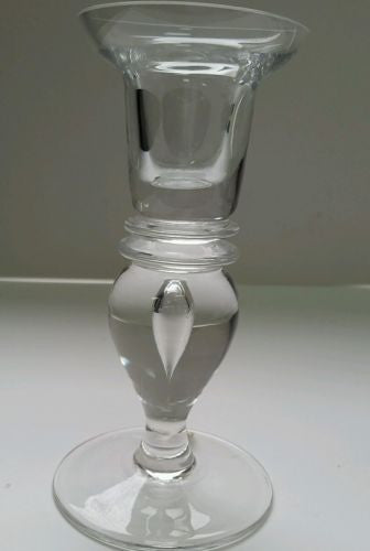 GLASS  candle sticks hand blown air trap - O'Rourke crystal awards & gifts abp cut glass