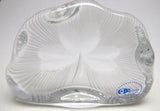 Hand Cut Glass polished  shamrock pattern paperweight, Ireland 24% lead crystal - O'Rourke crystal awards & gifts abp cut glass